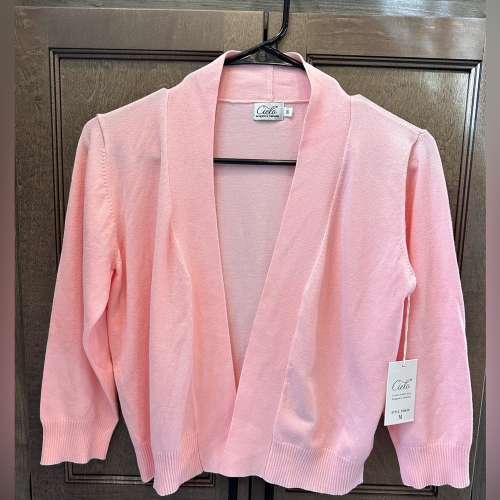 NWT Cielo Women's Light Pink Cardigan Size Medium